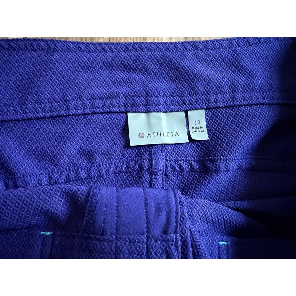 Athleta Women's Clearwater Board Shorts Purple Stretch Drawstring Tie Size 10 - Picture 2 of 4